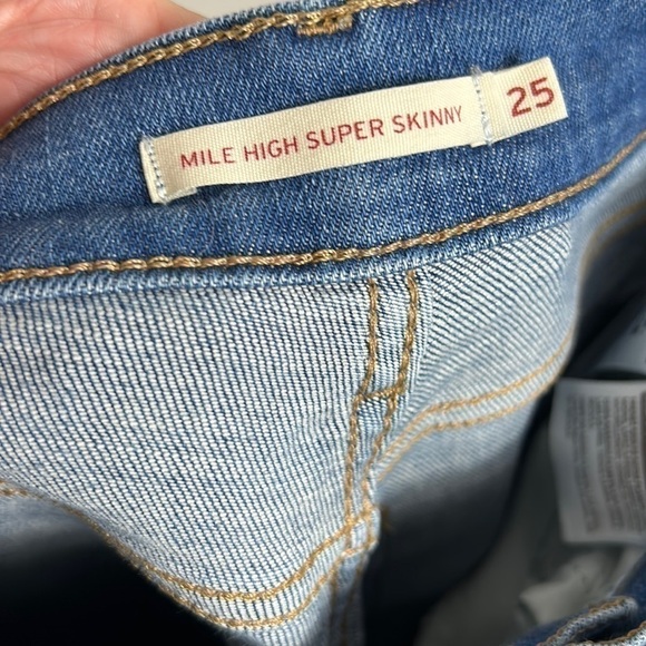LEVI’S Mile High Super Skinny Jeans Size 25 - Picture 3 of 9